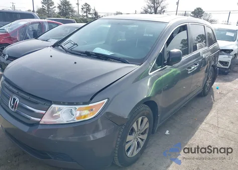 2013 Honda Odyssey Ex-L from USA, damaged, VIN 5FNRL5H60DB061411